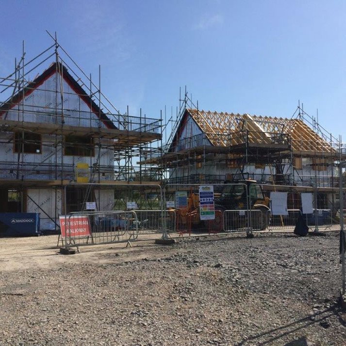 Scaffolding erected on a Somerset property