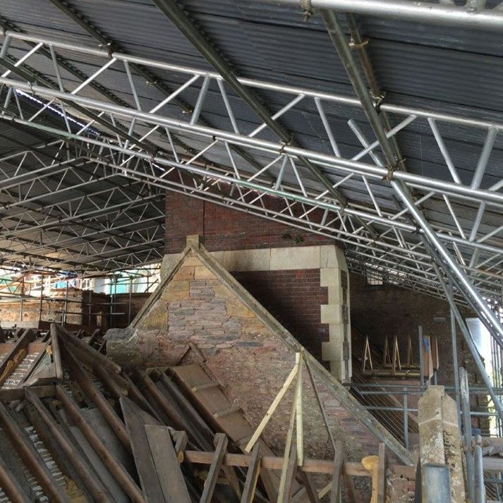 Church scaffolding project in Somerset