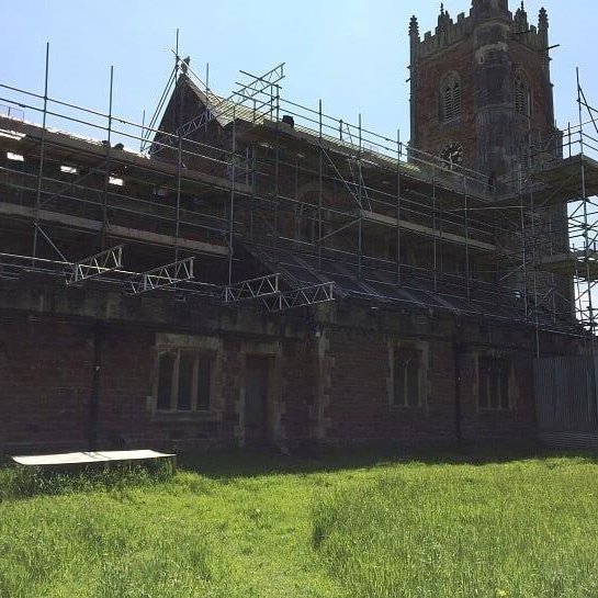 Scaffolding for roof access in Somerset